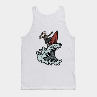 Surfer skeleton Tank Top